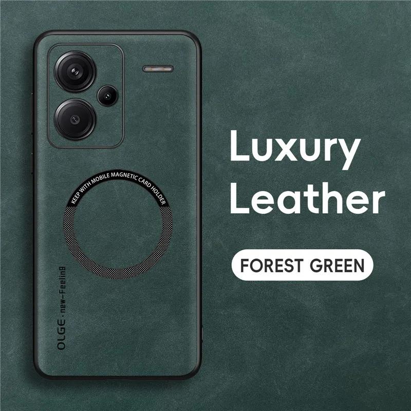 Magnetyczne etui skórzane retro do Xiaomi Redmi Note 13 Pro Plus Redmi Note13 Pro+ 5G etui na telefon z ładowaniem bezprzewodowym