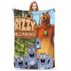 Grizzly und Lemminge Überlebensreisen Decke Warm Weich Lustiger Plüsch Überwurf für Kinder Outdoor Flanell Bettdeckenbezug