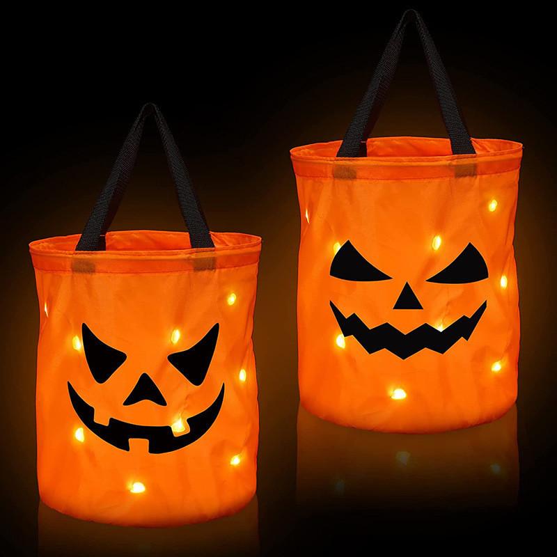 LED Light Halloween Candy Bags, Light Up Halloween Party, Light Up Candy Bags, Multipurpose Reusable, For Children Halloween Snack Bags