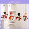 Holiday Resin Christmas Decor Figurines With Santa And Snowman For Seasonal Home Decoration
