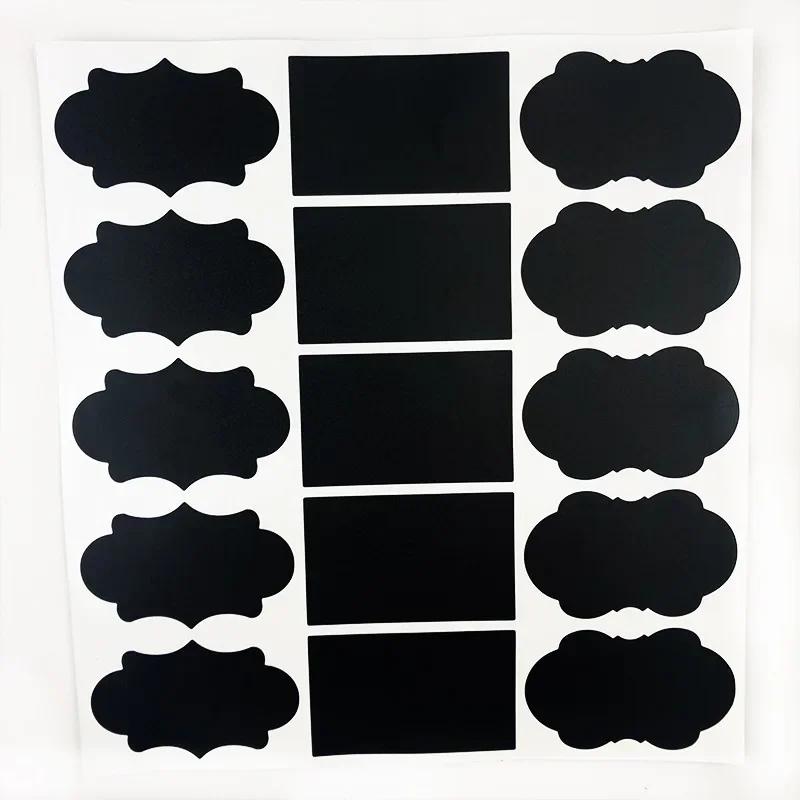 1PCS Blackboard Stickers Waterproof Chalkboard Kitchen Spice Label Sticker Home Jars Bottles Tags Blackboard Labels White Marker