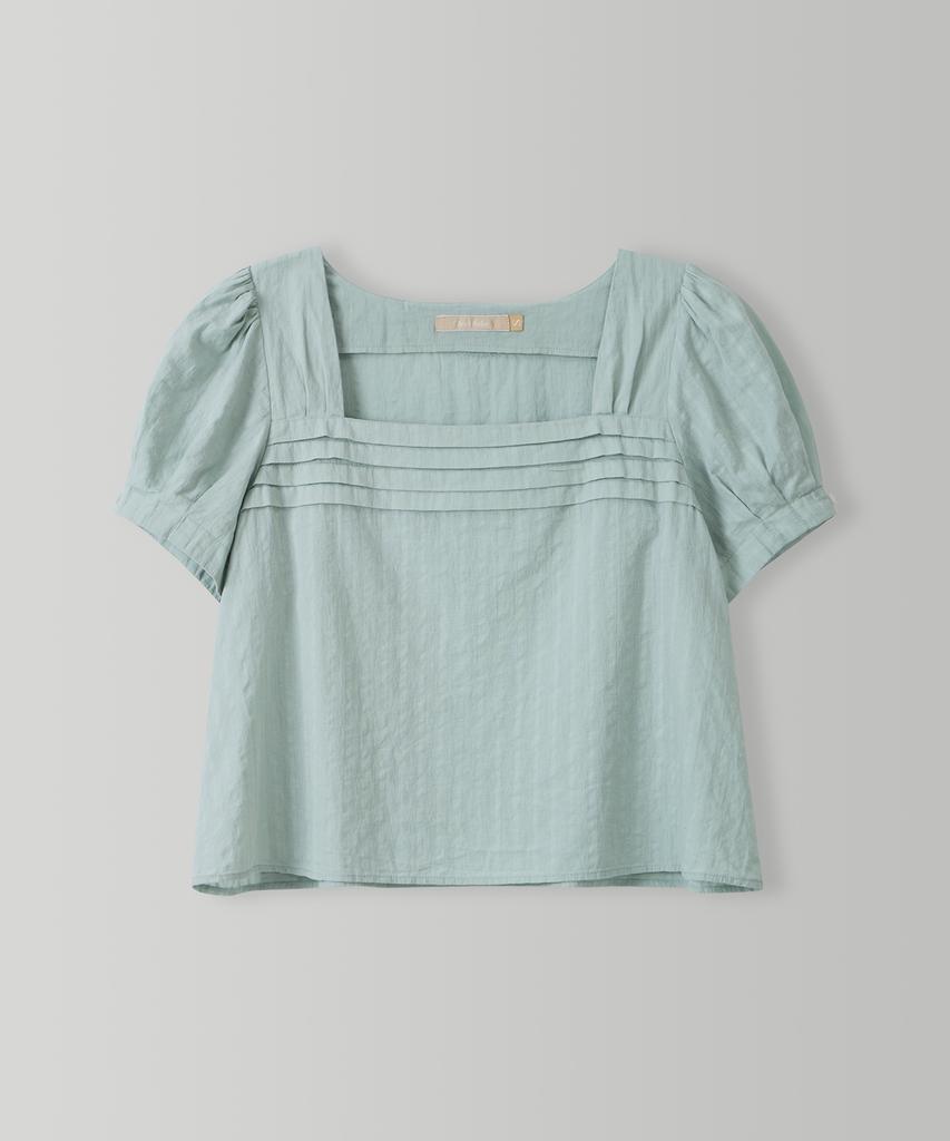 Syeliobeu Carré Square Neck Blouse - Mint