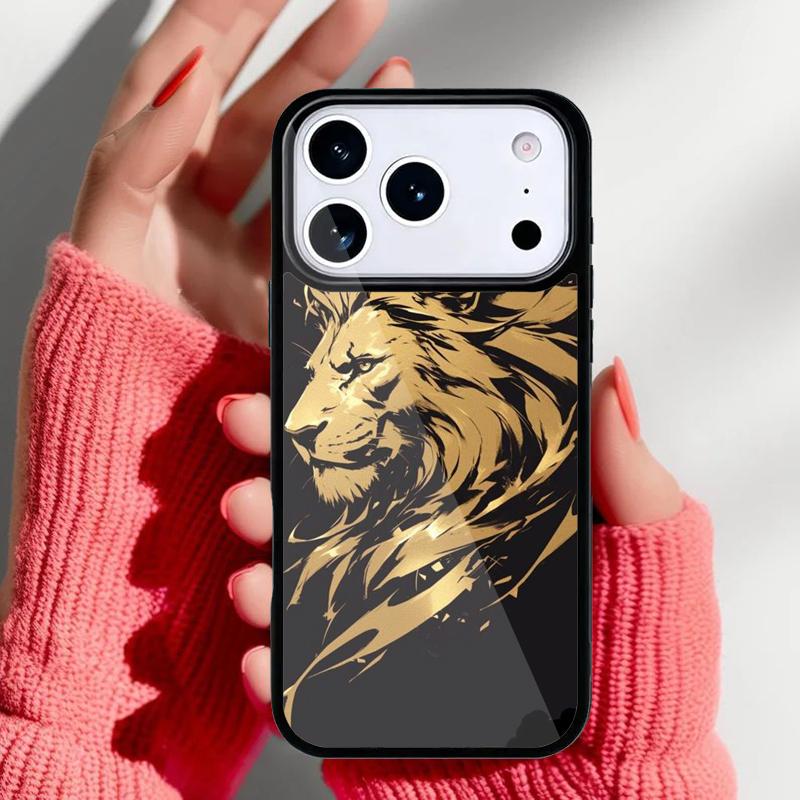 Ferocious Lion Phone Case for iPhone 17 16 15 14 13 Pro Max Back Cover for 12 11 Pro Coque
