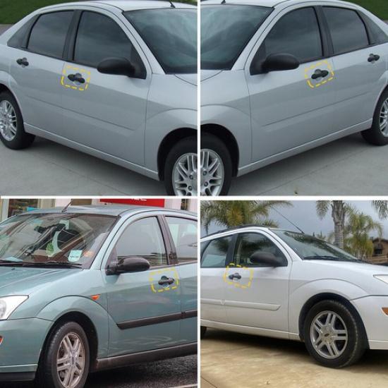 Exterior Front Door Handle Reinforcement Pair & LH RH Sides For 00-07 Ford Focus