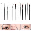 3pcs Fine Tip Angled Eyeliners Brushes With Wood Handle Makeup Brush For Detailed Looks Suitable For Various Occasion