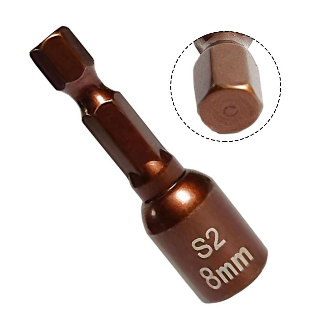 8mm Magnetische Mutter Schraubendreher Stecknuss Bit Schlagnuss Schraubendreher Sechskantschaft Elektrobohrer Bit Stecknuss Handwerkzeuge