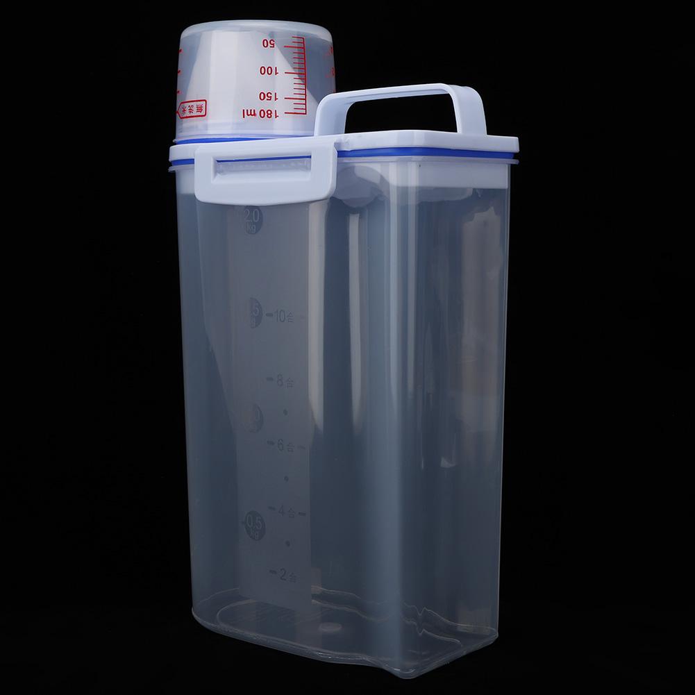 2Pcs Thick Plastic Insect Prevention Rice Box Moisture Proof Flour Storage Bin Food Container