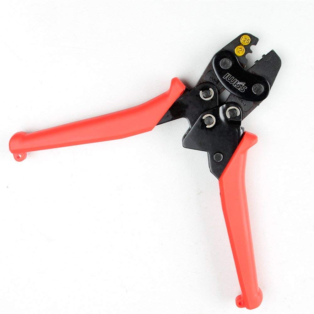 IWISS Mini Crimping Pliers for Crimping Bare Crimp Terminals and Crimp HS-1MA Sleeves, 1.25-2.5mm²