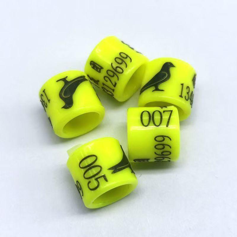 100Pcs Personalized Pigeon Ring,inner 8mm,Customized Pigeon Leg Band with Name,Phone Number,for Racing Pigeon