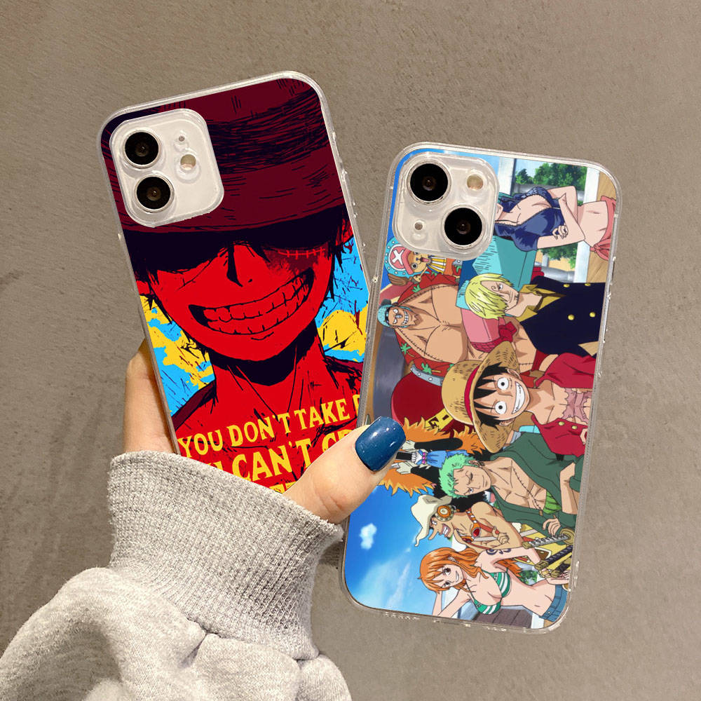 Hülle für Samsung A04 A14 A23 A34 A54 M23 M33 M52 M53 Realme 10 9 C30S C35 C55 VIVO Y02S Y21 Y51 X80 Pro Transparente Hülle WI75 Anime One Piece