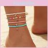 Bohemian Ankle Bracelet Set With Alloy Star Moon Pendants For Women Fashion Jewelry