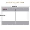 420 G/m² PVC Tarpaulin Transparent with Zip, Waterproof Tarpaulin for Outdoor Furniture, Porch, Pergola