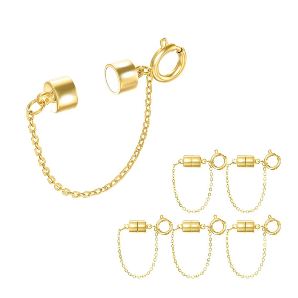 6pcs Magnetic Bracelet Extender with Safety Chain Necklaces Converter  for Girls