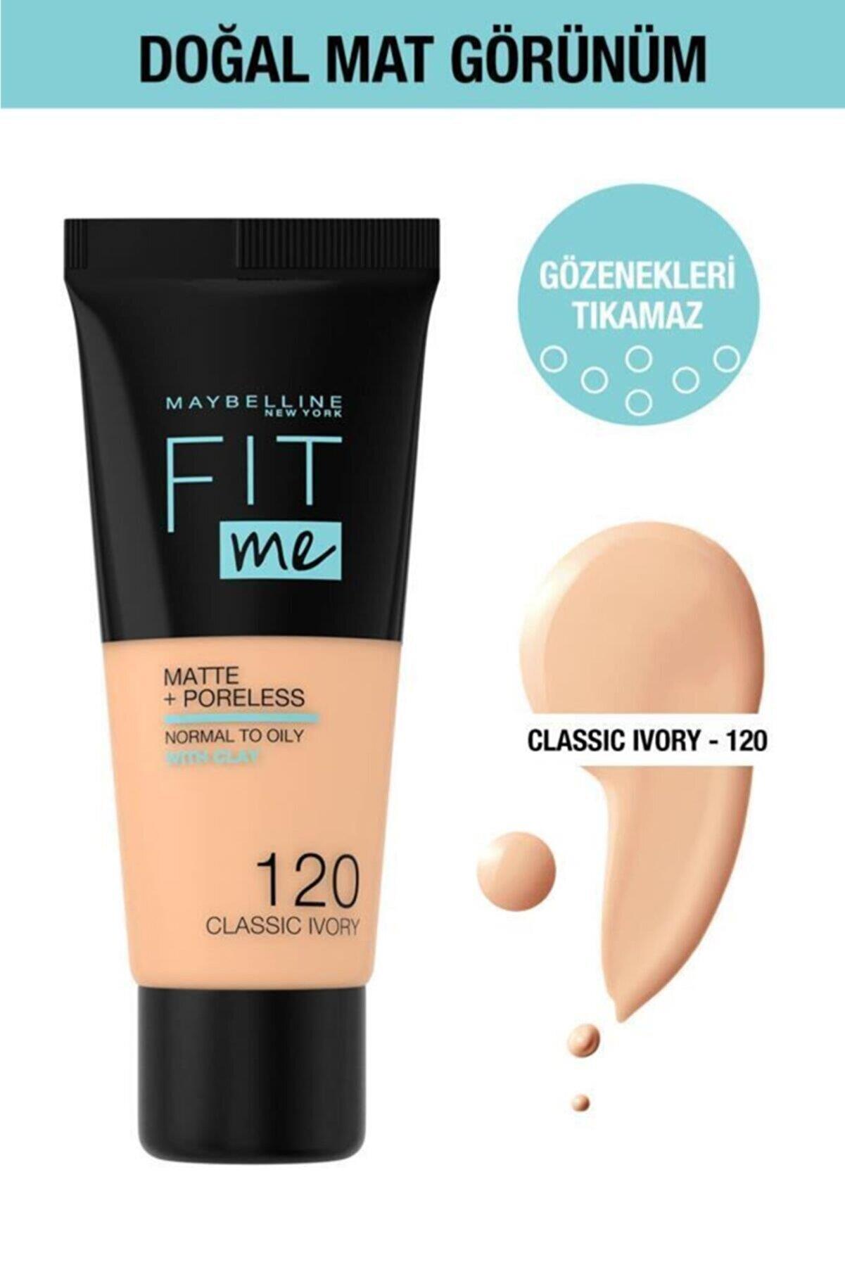 

Maybelline New York Fit Me Matte+Poreless Тональный крем — 120 Classic Ivory