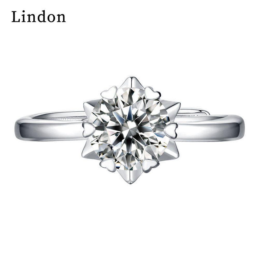 Lindon Klassisk Kobberlegering Zirkon Ring Dame Smykker Bryllupsløfte Festgave