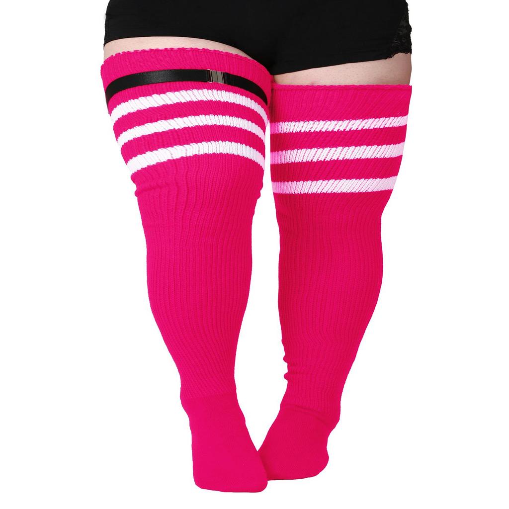 Plus Size Women's Compression Knee-High Socks - Extra Thick Over-the-Knee for Autumn/Winter