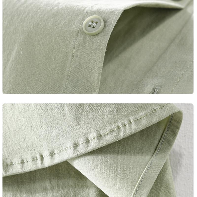 Summer Fashion Mens Shirts Daily Casual Shirt Youth Simple Men Tops Solid Color Lapel Collar Pocket Short Sleeve Shirt Youth Fresh Men Clothing
