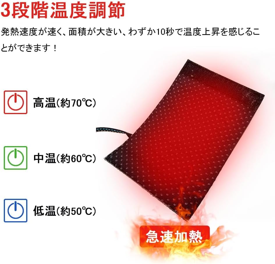 Barobke Motorcycle Grip USB Grip Heater with 3 Temperature Settings and Cold Motorcycle Grip Heat Handlebar Easy Motorcycle Hot Motorcycle Cold Winter