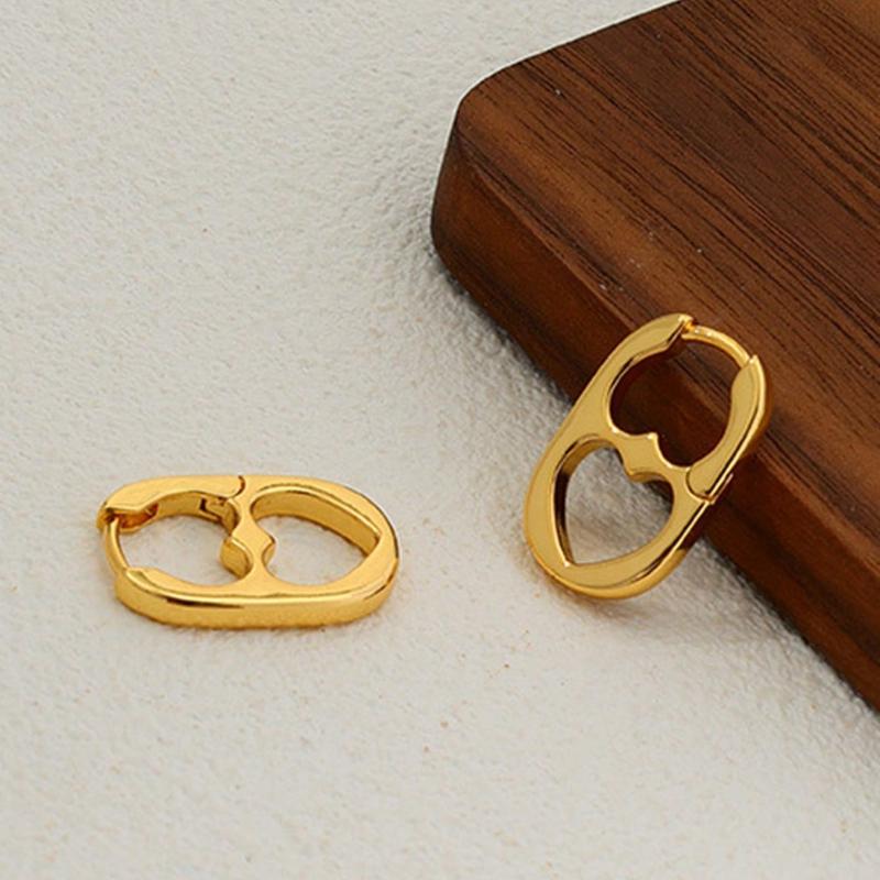 

1pair Fashionable Hollow Heart Hoop Earrings for Women for Daily Decoration Valentines,Mom,Mother,Mother s Day,Gift one-size