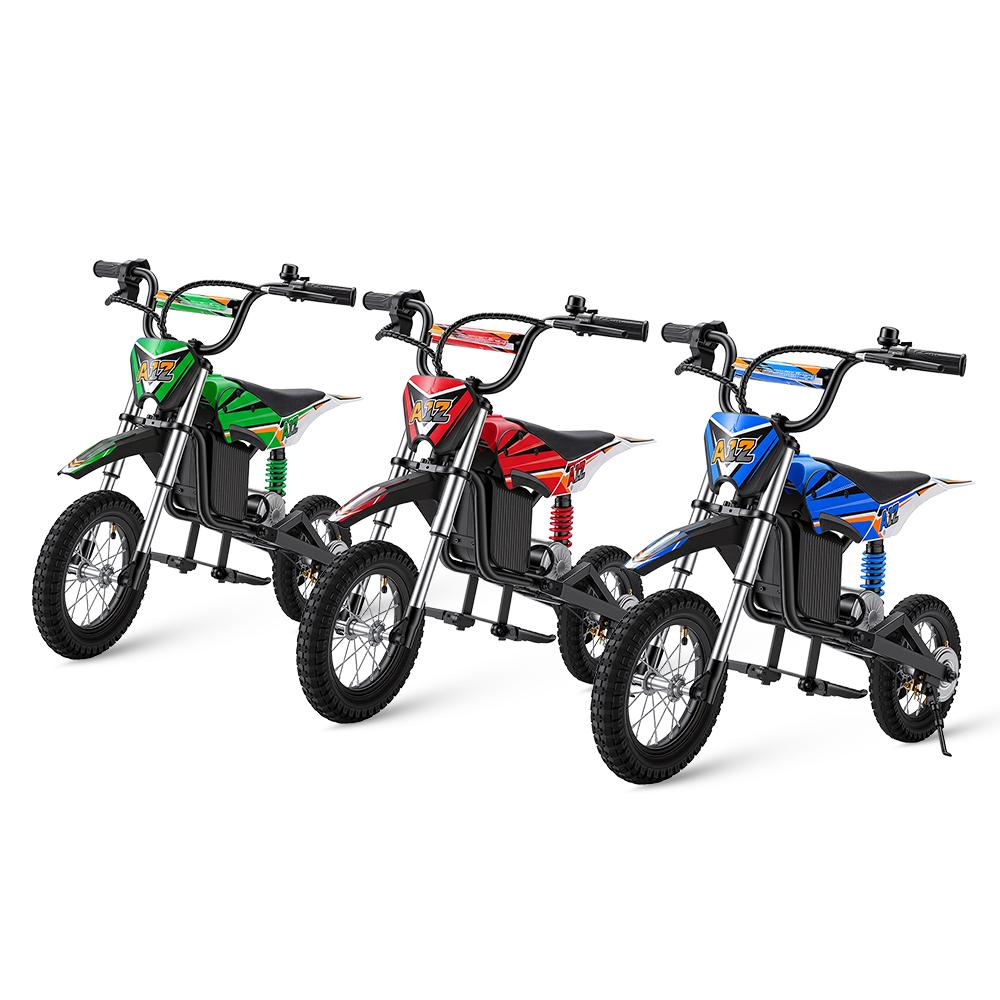 Trotinetă Electrică A12 pentru Copii 350W 4.5Ah Roți de 12'' Suspensie Față și Spate 3 Viteze 8-25KM/H Autonomie 19-22KM Trotinetă Electrică pentru Copii