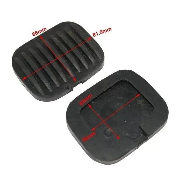 2 Black Clutch & Brake Pedal Rubber Pad Cover Sleeve For Willys Ford Jeeps