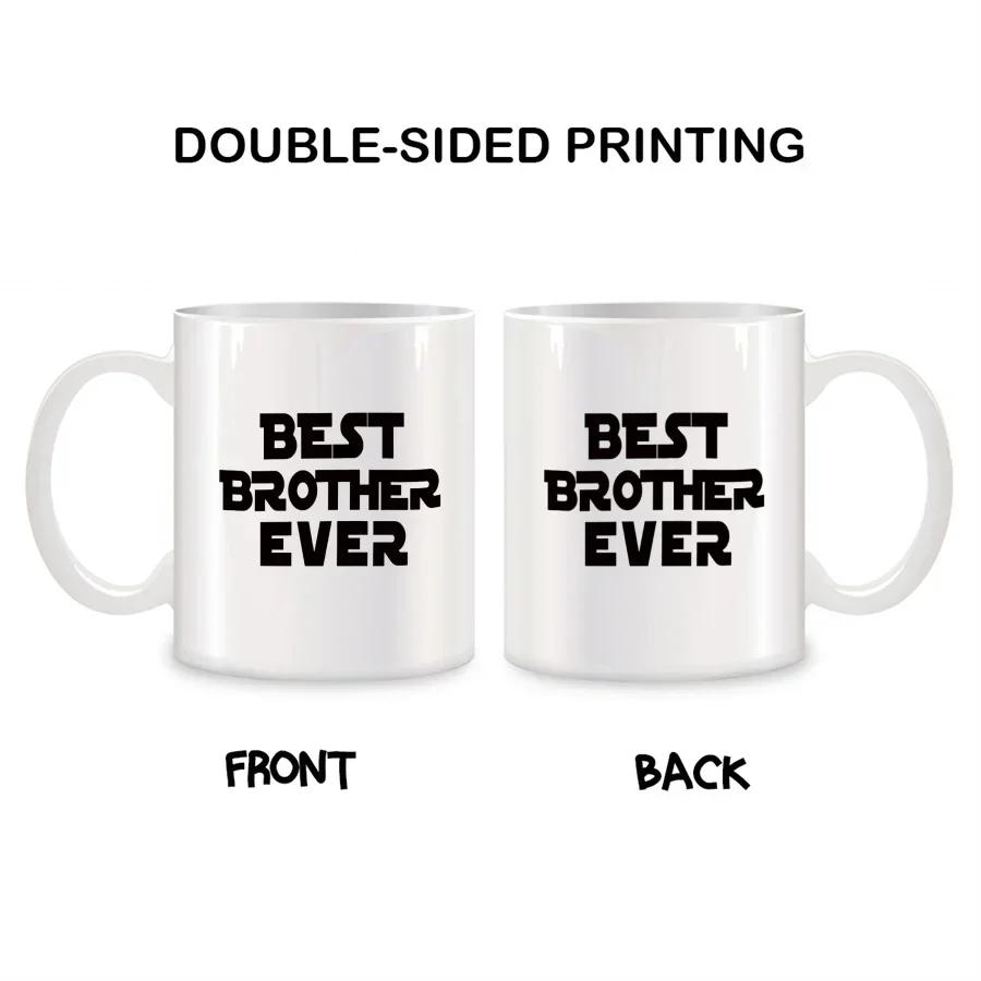 Luxury Ceramic Original Funny Coffee Cups and Mugs Best Brother Ever Mug Beer Cup Cups for Cafe Personalized Gift Drinkware Tea