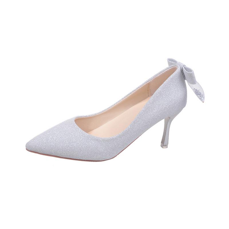 Mode Arbeitsschuhe Damen Weiche Sohle Bequeme Passform Schuhe Einzelne Schuhe Schlanke Absätze Hohe Absätze Schuhe für Damen