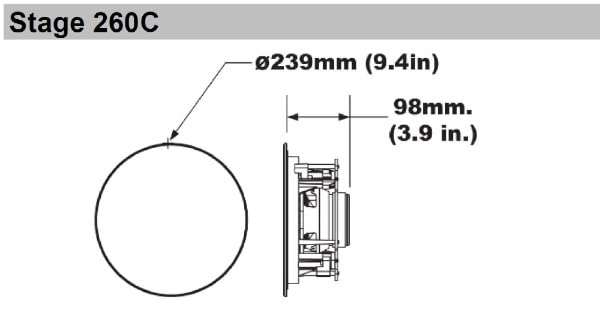 JBL Stage 260C Weiß Koaxial 2-Wege Deckenlautsprecher (1 Stück)