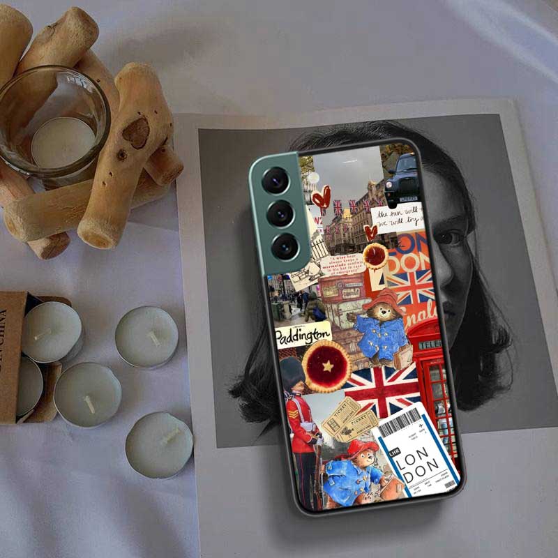 Cute P-Paddington Bear Phone Case For Samsung Galaxy S22 S25 Ultra S21 S10 Plus S26 Edge S20 S23 S24 FE Cover Silicone Soft