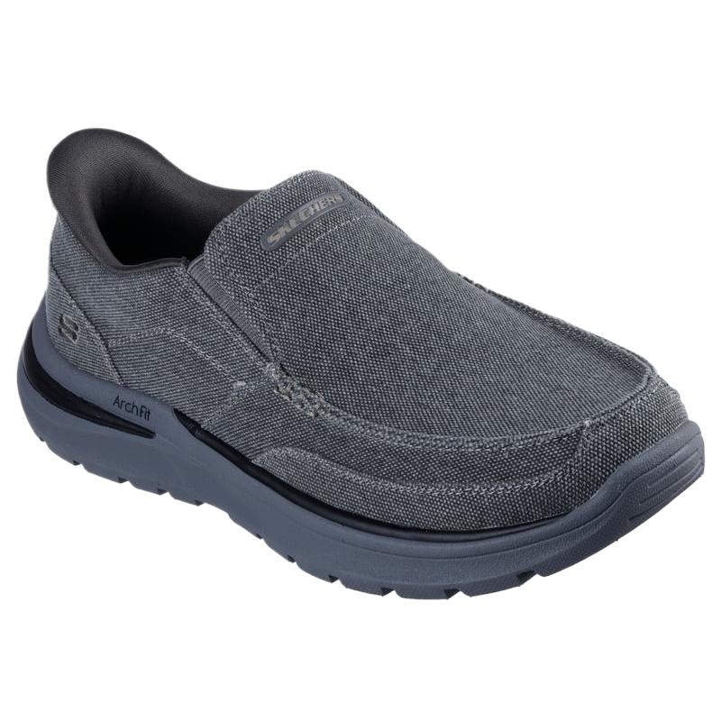 Skechers Arch Fit Versatile Comfortable Trendy Mid-Top Casual Shoes Men Shoes Gray 205490-CHAR