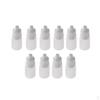 10-pack Genomskinliga Vita Plastögondroppare Tomma Flaskor