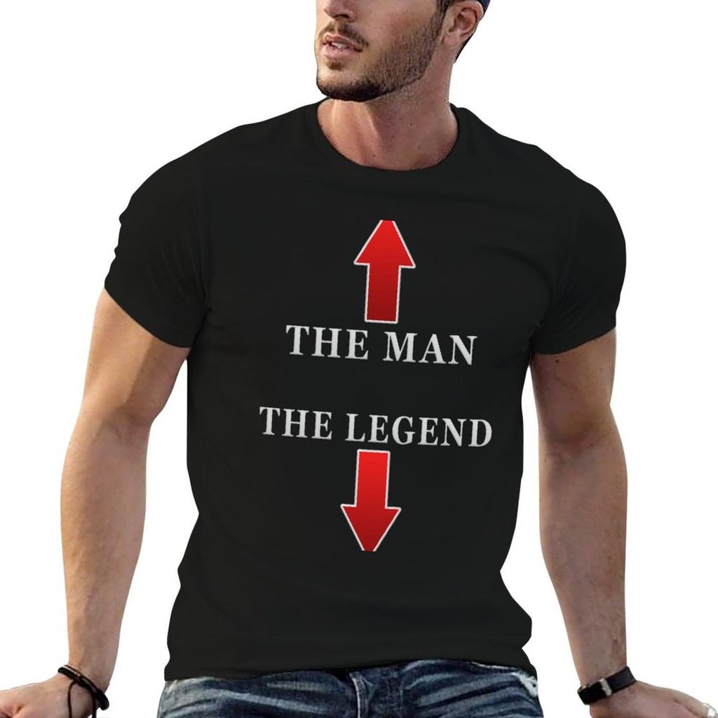 Das Mann Die Legende T-Shirt Retro-Print Lässiges Oberteil
