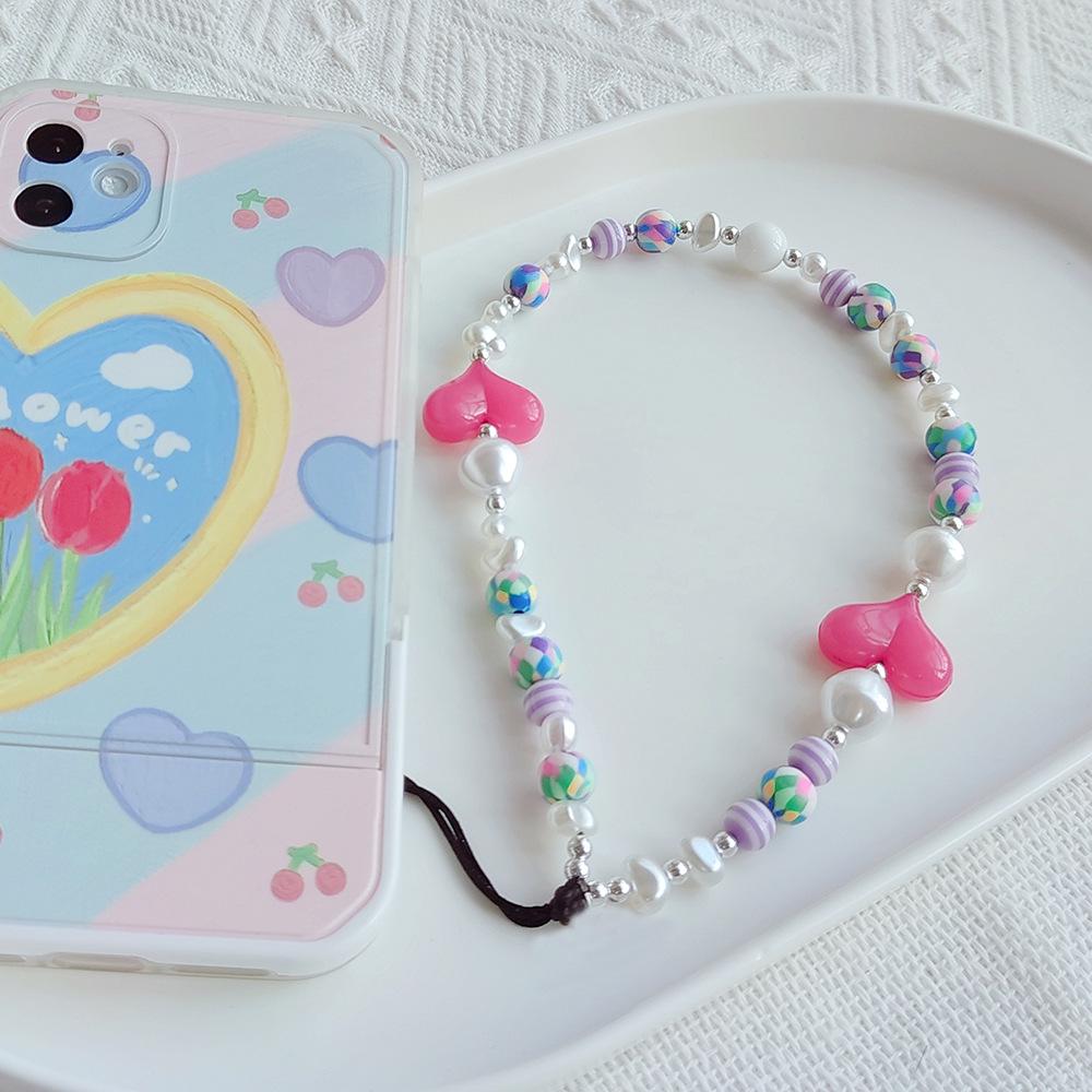 KKBEAD Portable Pendant with High-End Soft Clay Printed Beads for Mobile Phones - Star Style