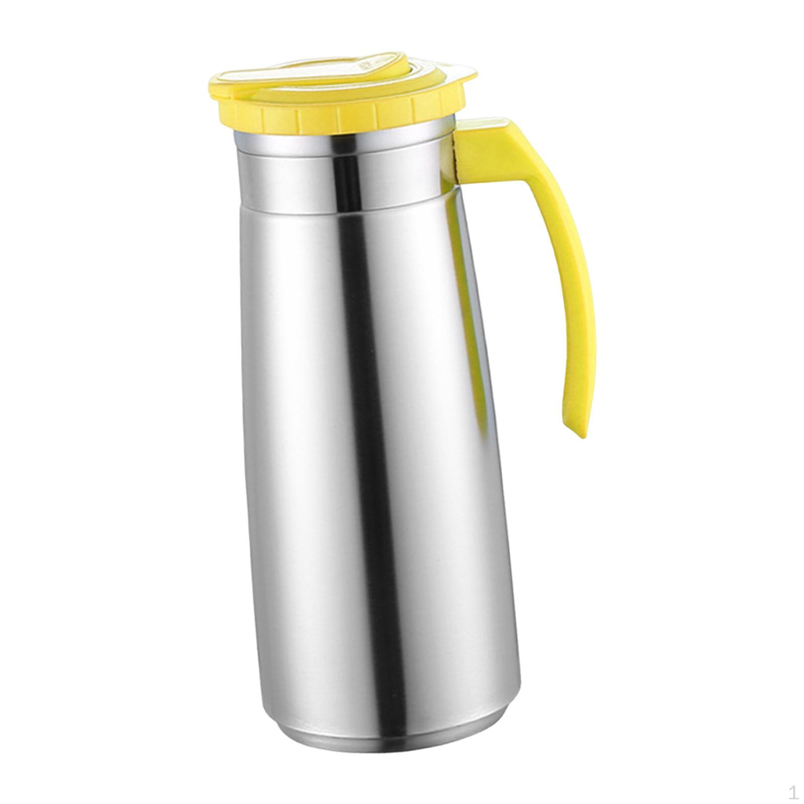 

1.3L Reusable Carafe with Handle for Cold Beverages and Kitchen Use жовтий