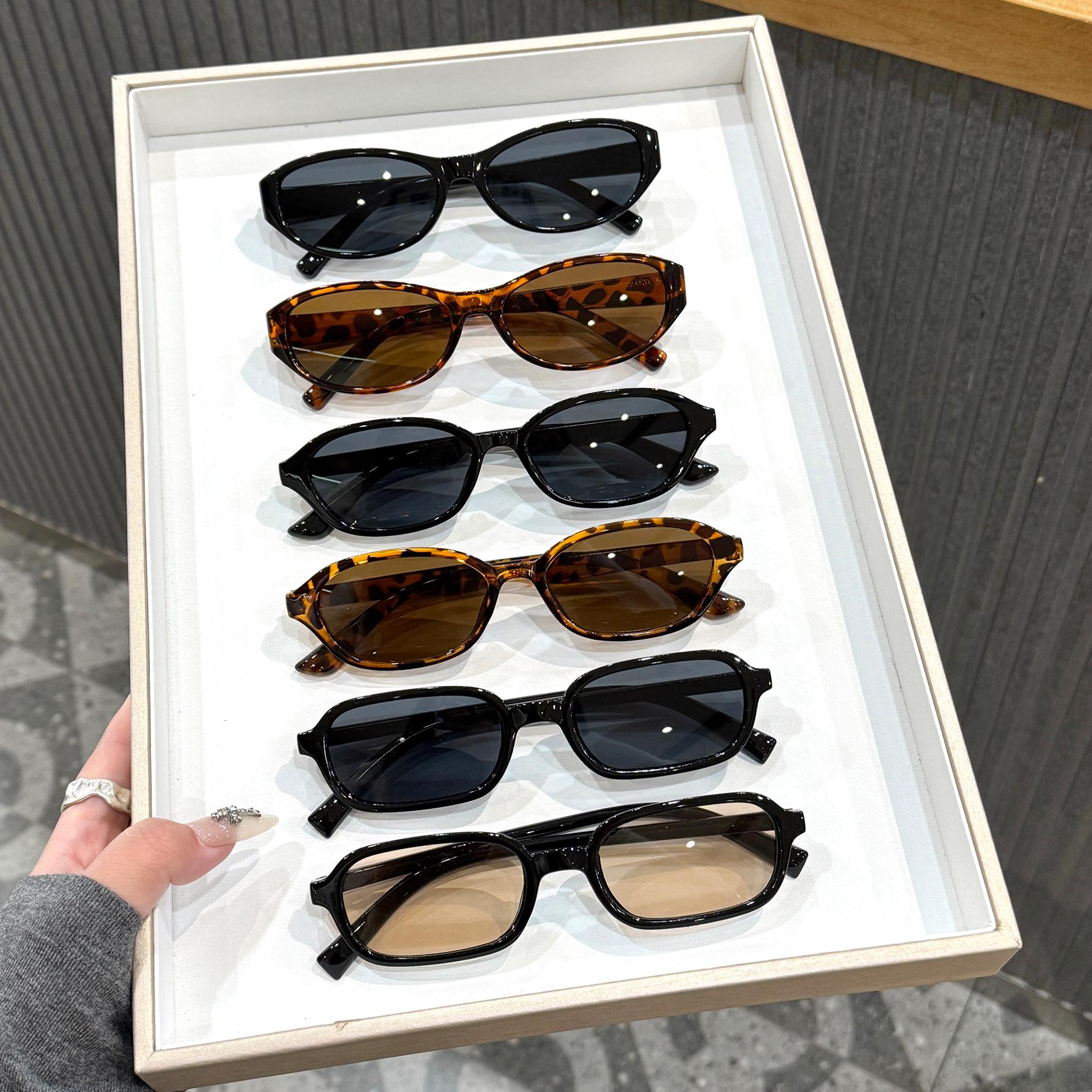 

6Pcs Women s Sunglasses Set, Retro Fashion Multi-Color Frame Combination Set, Vacation Street Photography, Driving, Outdoor