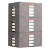 3Pcs Stackable Storage Boxes Reusable Linen Carrying Container Waterproof Closet Zippers Container for Clothing Bedding Shelves