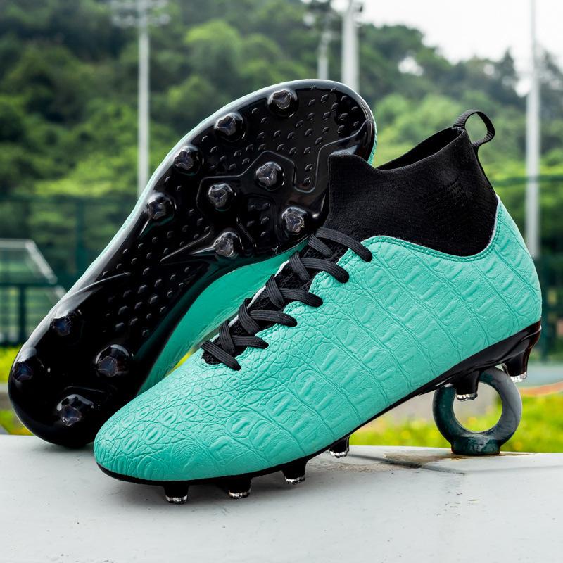 Foreign trade spot football shoes high-top students spikes youth professional game training football shoes