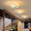 Modern LED Ceiling Light Black/White Spiral Line For Living Room Bedroom Hallway Aisle Entrance Study Indoor Lighting Fixtures