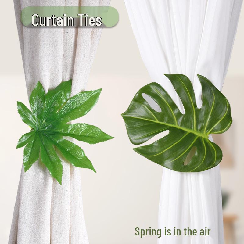 Nordic Plant-Inspired Curtain Tiebacks - Decorative Clips & Straps for Home Windows