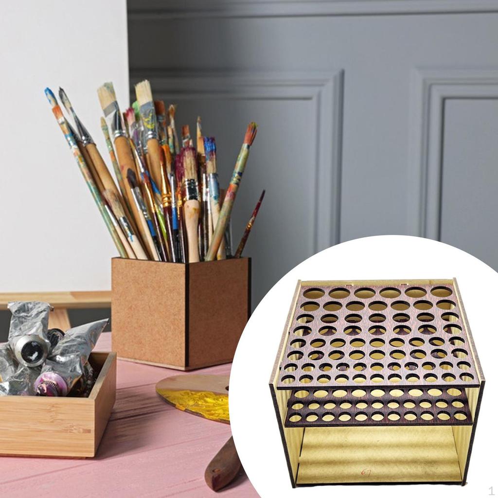 67-slot Brush Holder, Storage for Office Supplies, Crafts, Makeup, Brushes, Or Home Decor.