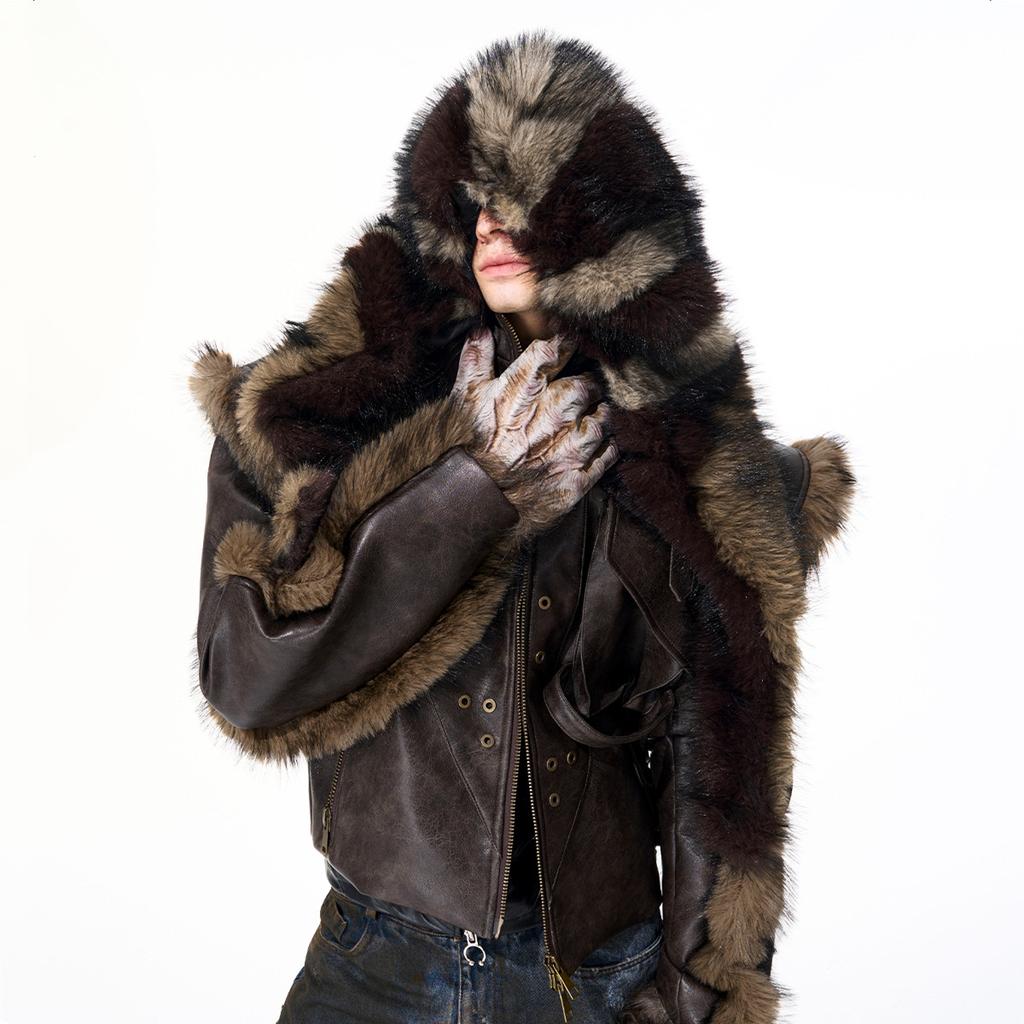 Imitation Mink Hair Fur Hat Man Winter Thicken Warmer Furry Faux Fur Hat Multi-purpose Earflap Fluffy Hats