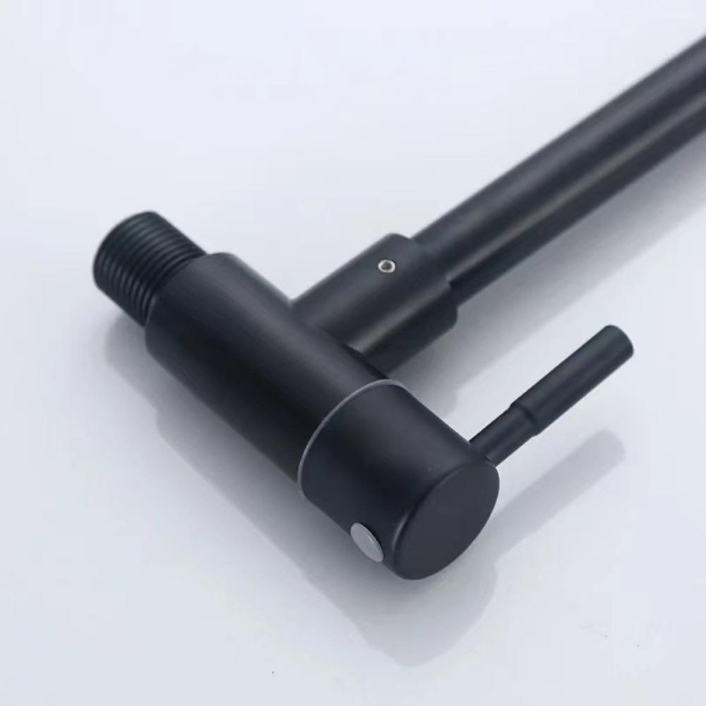 Universal Plastic Kitchen Faucet Rotating Black Single Cold Water Taps Single Handle Flexible Water Tap Nozzle Tap Sink