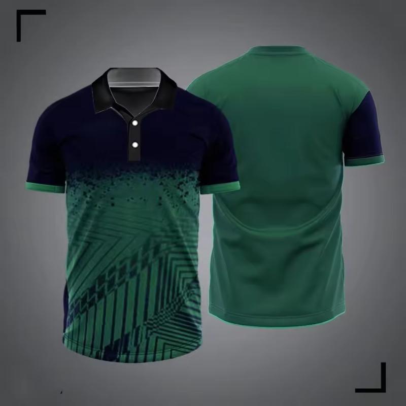 Polo da Uomo a Strisce Colorate Stampate in 3D per Uomo Abbigliamento 2026 Magliette a Maniche Corte Estive Sportive Top con Collo a Revers T-Shirt Oversize