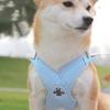 Zestaw smyczy dla psa regulowana oddychająca siatkowa kamizelka z uprzężą dla psa dla małych średnich psów odblaskowa smycz do spacerów na świeżym powietrzu
