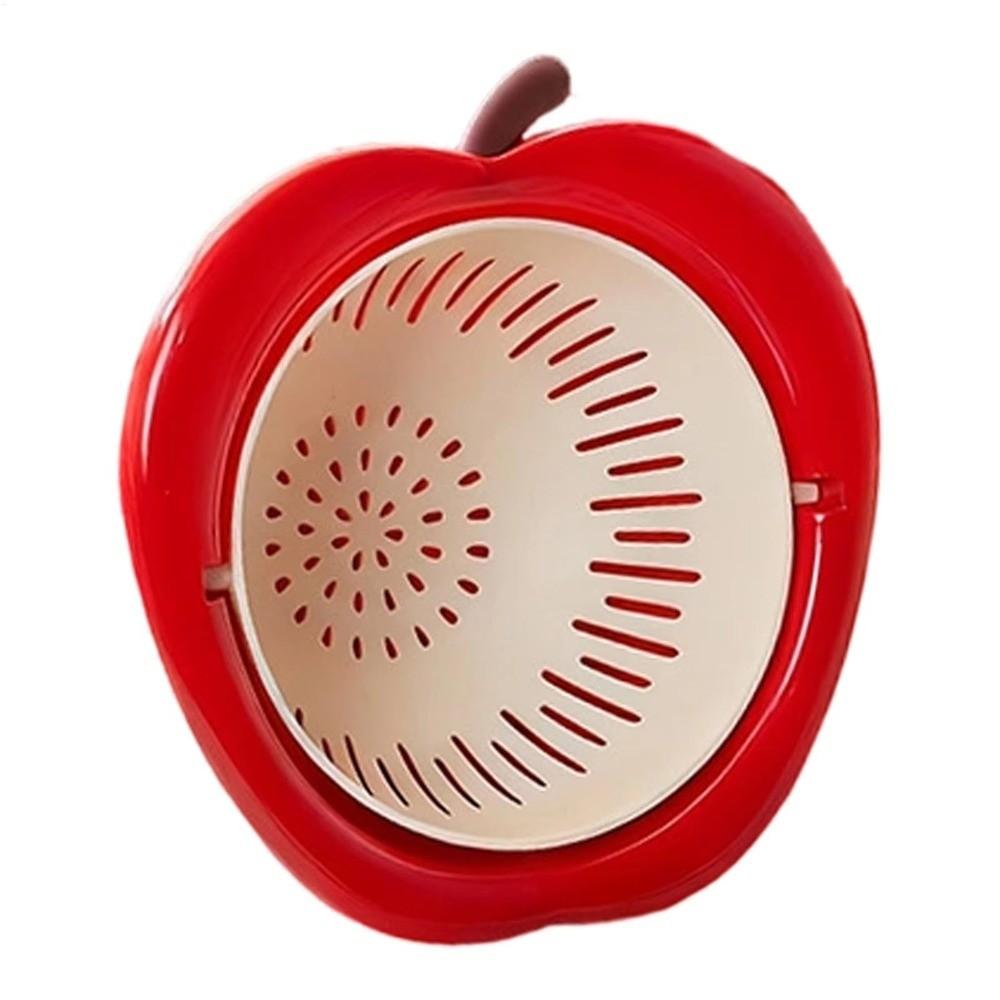 Rotating Vegetable Drain Basket Large Capacity Water-Filtering Basin Food Storage Container  Picnic