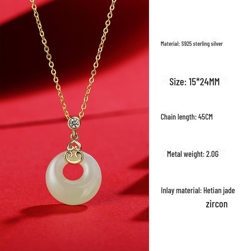 

Браслет из тыквы-нефрита «Хэтянь» с пряжкой-миром из стерлингового серебра 925 пробы, красная веревка, старинный стиль, ювелирные изделия с благословением 925 Silver