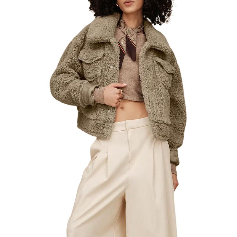 UGG Franky Short Plush Jacket Women Jackets 1171459-CBBLG