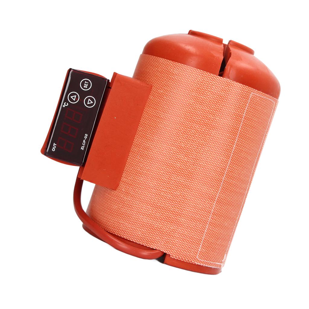 Isolierter Eimerheizer Silikon Konstante Temperatur Digitalanzeige 3 Schichten Gastankheizer 300W UK Stecker 220V