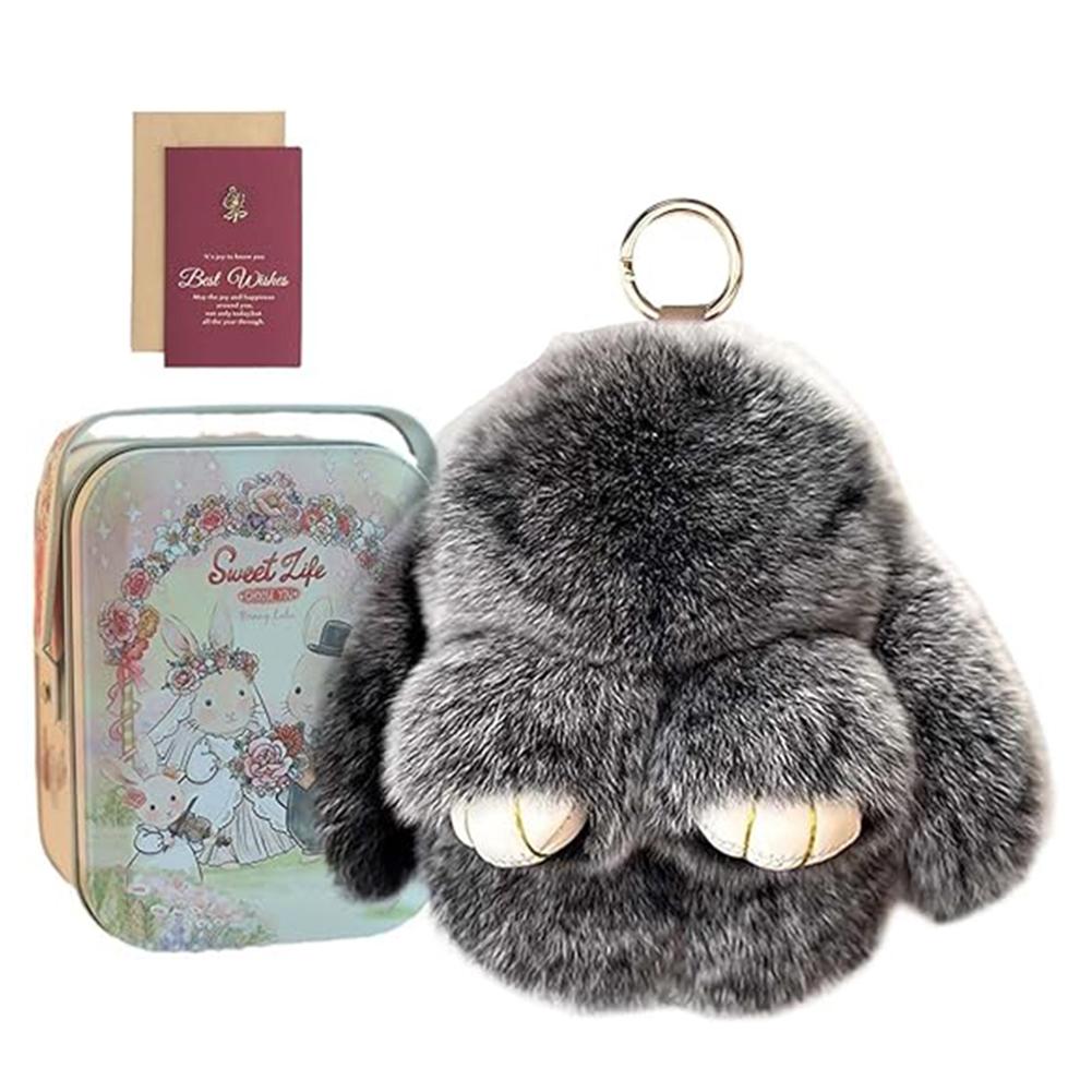 Echt Bont Sleutelhanger Tas Speelgoed Pluizig Souvenir Sleutelhanger Bedeltje Pluizige Bont Pompom Poppetje Hanger Lulu Sleutelhanger