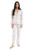Women's Long Satin Pajamas, Long Sleeves, Comfortable for Sleeping, Ecru Women's Long Satin Pajamas, Long Sleeves, Comfortable for Sleeping, Ecru